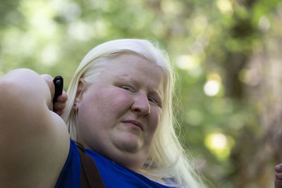 Close-up portrait of a girl