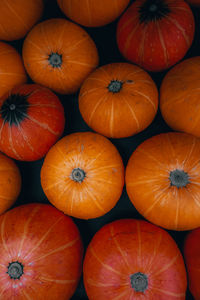 Full frame shot of pumpkins at market