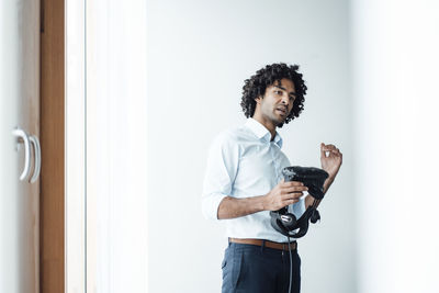 Young man using smart phone