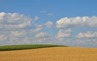 View of agricultural field against sky