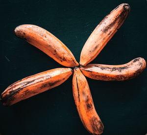 High angle view of orange on table