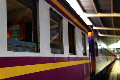 Train at railroad station platform