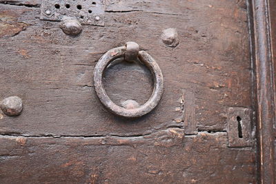 Close-up of old door knocker