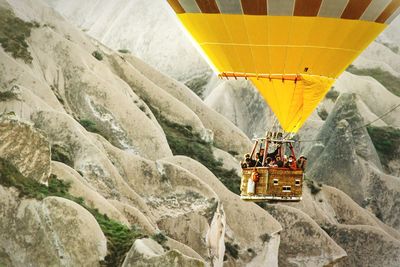 Tourists on mountain