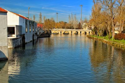 Bridge over river against sky