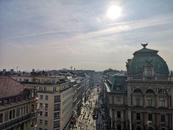 Panoramic view of buildings in vienna's first district against sky