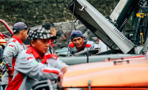 Group of people in bus