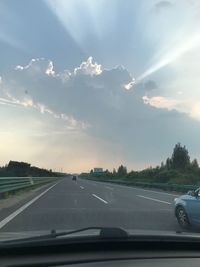 Car on road against sky