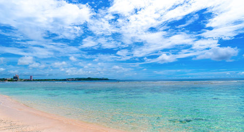 View of sea against cloudy sky