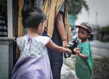 Little girl and homeless