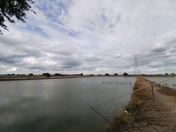 Scenic view of river against sky