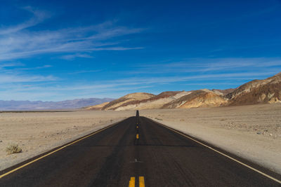 View of road passing through desert