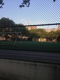 View of chainlink fence