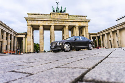 Cars parked on street
