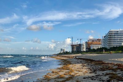 Scenic view of sea against sky at surfside beach  florida