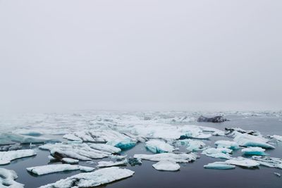 Scenic view of snow covered landscape