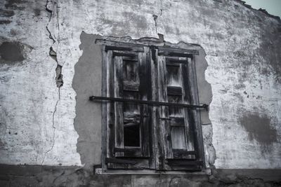 Closed door of old building