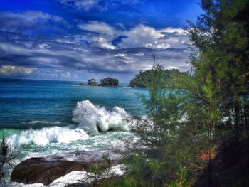 Scenic view of sea against sky