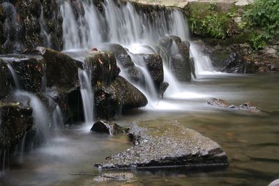 Scenic view of waterfall