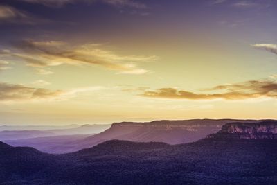 Scenic view of dramatic sky during sunset