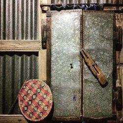 Close-up of wooden door