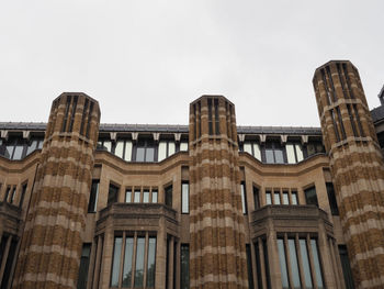 Low angle view of building against clear sky