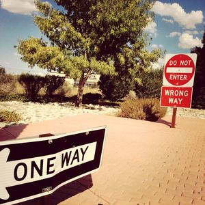 Low angle view of road sign