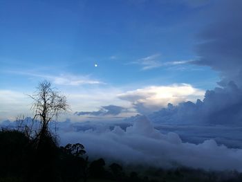 Low angle view of mountains against sky