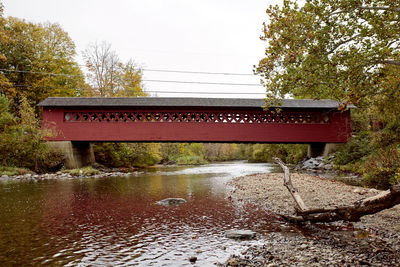 Bridge over river against sky