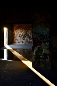 Interior of abandoned building