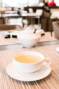 Close-up of coffee on table