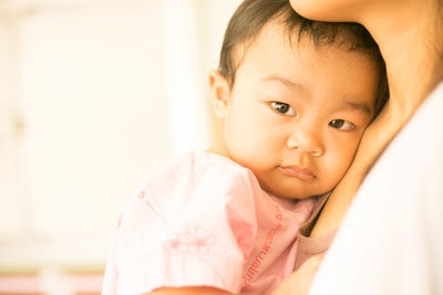 Close-up portrait of cute baby