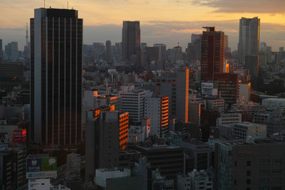 Cityscape at sunset