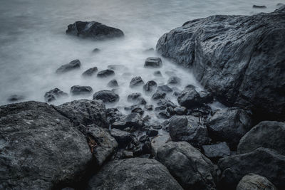 Rocks in sea