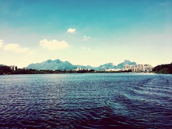 Scenic view of river against sky