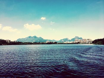 Scenic view of river against sky