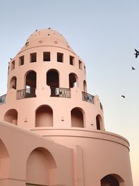 Low angle view of building against clear sky