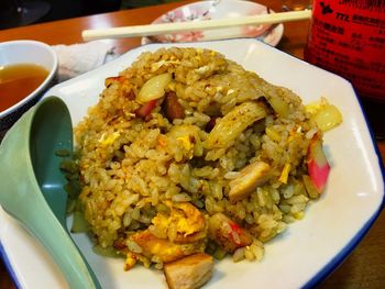 Close-up of food in plate