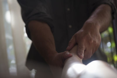 Close-up of hands