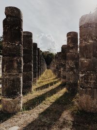 View of old ruins against sky