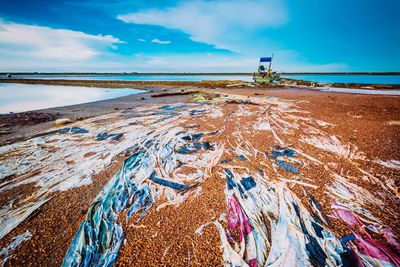 Panoramic view of beach against sky