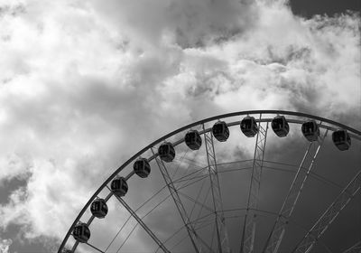 Low angle view of ferris wheel against sky