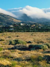 Scenic view of landscape against sky