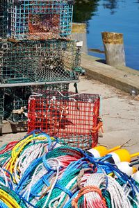 Close-up of colorful ropes