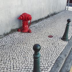 Close-up of red wall