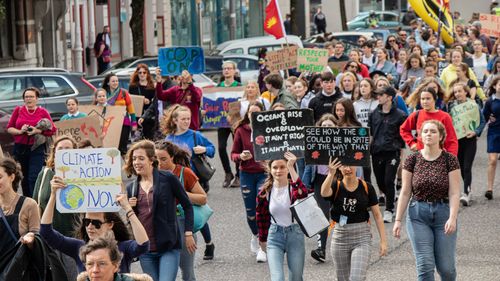 Group of people in city