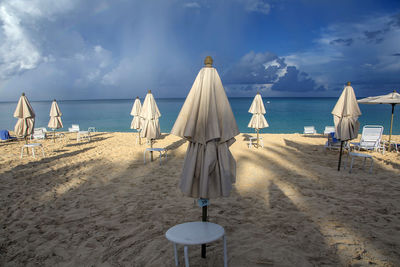 Panoramic view of beach against sky