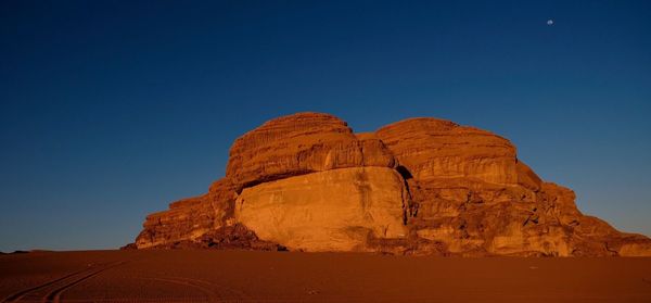 Low angle view of rock formation