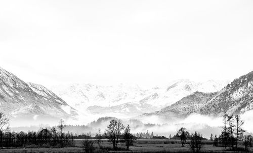 Panoramic view of landscape against clear sky