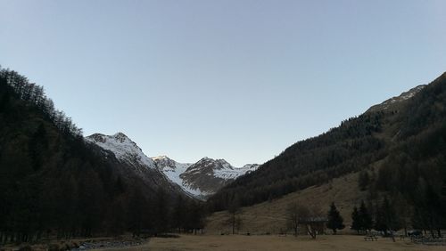 Scenic view of landscape against clear sky